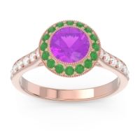 Halo Bezel Pave Paksman Ring