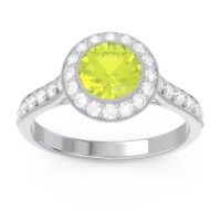 Halo Bezel Pave Paksman Ring