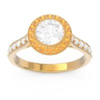 Halo Bezel Pave Paksman Ring