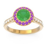 Halo Bezel Pave Paksman Ring