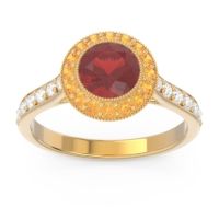 Halo Bezel Pave Paksman Ring