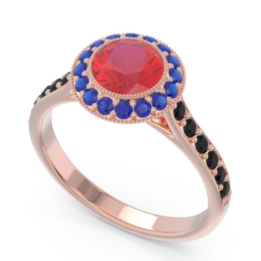 Halo Bezel Pave Paksman Ring