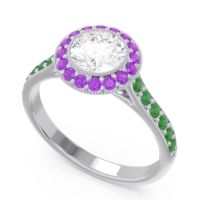 Halo Bezel Pave Paksman Ring
