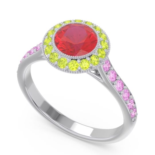 Halo Bezel Pave Paksman Ring