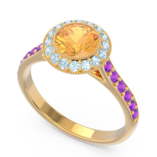 Halo Bezel Pave Paksman Ring