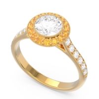 Halo Bezel Pave Paksman Ring