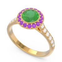 Halo Bezel Pave Paksman Ring