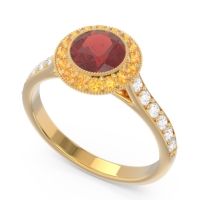 Halo Bezel Pave Paksman Ring