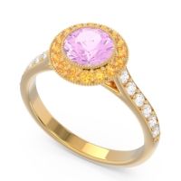 Halo Bezel Pave Paksman Ring