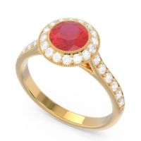 Halo Bezel Pave Paksman Ring