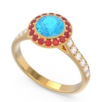 Halo Bezel Pave Paksman Ring