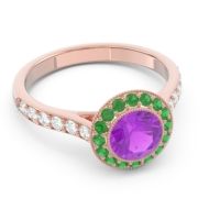 Halo Bezel Pave Paksman Ring