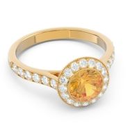 Halo Bezel Pave Paksman Ring