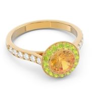 Halo Bezel Pave Paksman Ring