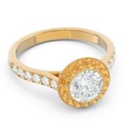 Halo Bezel Pave Paksman Ring