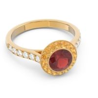 Halo Bezel Pave Paksman Ring