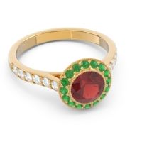 Halo Bezel Pave Paksman Ring