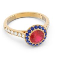 Halo Bezel Pave Paksman Ring