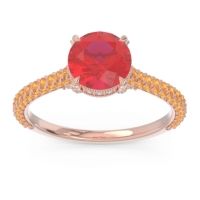 Cathedral Pave Pindala Ring