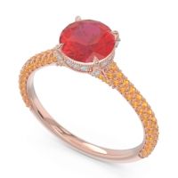 Cathedral Pave Pindala Ring