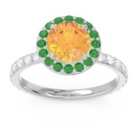 Halo Pave Attala Ring