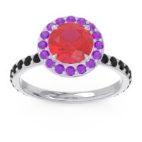 Halo Pave Attala Ring