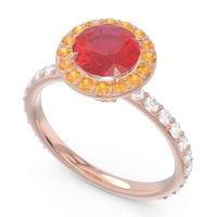 Halo Pave Attala Ring