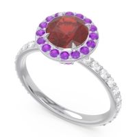 Halo Pave Attala Ring