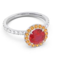 Halo Pave Attala Ring