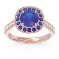 Halo Pave Milgrain Drumara Ring