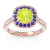 Halo Pave Milgrain Drumara Ring