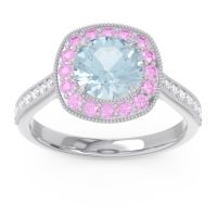 Halo Pave Milgrain Drumara Ring