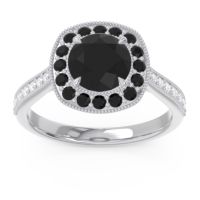 Halo Pave Milgrain Drumara Ring