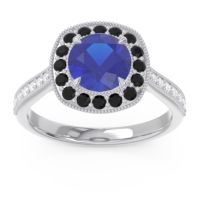 Halo Pave Milgrain Drumara Ring