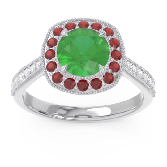 Halo Pave Milgrain Drumara Ring