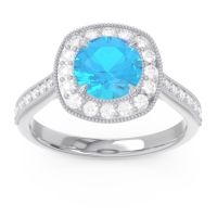 Halo Pave Milgrain Drumara Ring