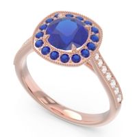 Halo Pave Milgrain Drumara Ring