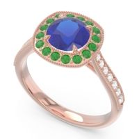 Halo Pave Milgrain Drumara Ring
