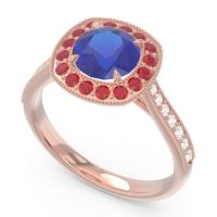 Halo Pave Milgrain Drumara Ring