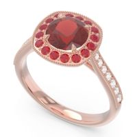 Halo Pave Milgrain Drumara Ring