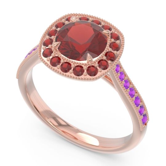 Halo Pave Milgrain Drumara Ring