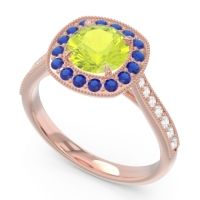 Halo Pave Milgrain Drumara Ring