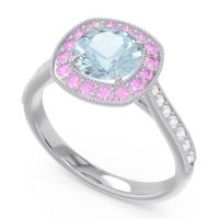 Halo Pave Milgrain Drumara Ring
