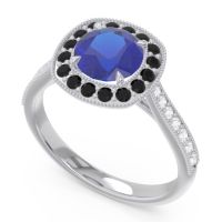 Halo Pave Milgrain Drumara Ring