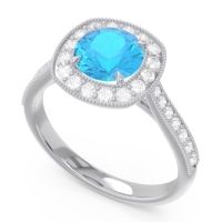 Halo Pave Milgrain Drumara Ring