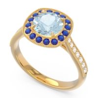 Halo Pave Milgrain Drumara Ring