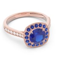 Halo Pave Milgrain Drumara Ring
