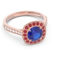 Halo Pave Milgrain Drumara Ring
