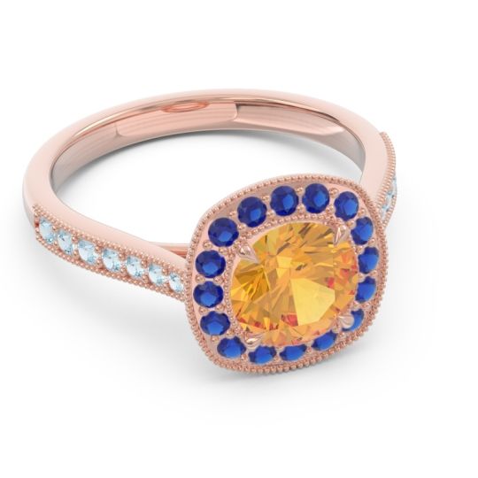 Halo Pave Milgrain Drumara Ring