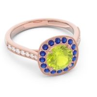 Halo Pave Milgrain Drumara Ring